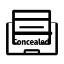 Минималистичная одноцветная иконка, символизирующая скрытые работы при кузовном ремонте автомобиля на белом фоне